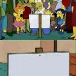 Homer writing sign Simpsons meme template blank