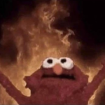 Elmo Burning  meme template blank