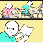 Passing note in class comic (blank)  meme template blank