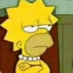 Lisa and Homer Crossed Arms Simpsons meme template blank Chimera