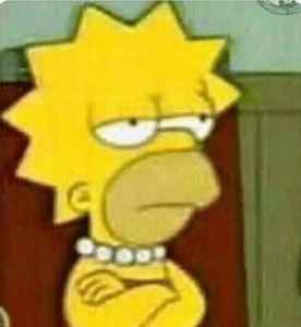 Lisa and Homer Crossed Arms Crossing meme template