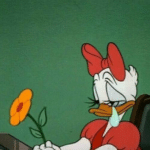 Daisy Duck Sad with Flower  meme template blank