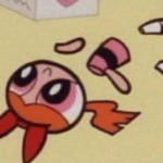 Blossom on the Floor in Pieces  meme template blank Powerpuff