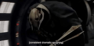 Consistent dramatic coughing Prequel meme template