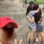 Selfie with three people kissing  meme template blank