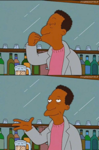 Carl from Simpsons blowing kiss  Wholesome meme template