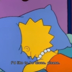 Lisa 'Id like to be alone, please' Simpsons meme template blank