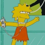Lisa listening to ipod Simpsons meme template blank Euphoria, music, bliss, happy