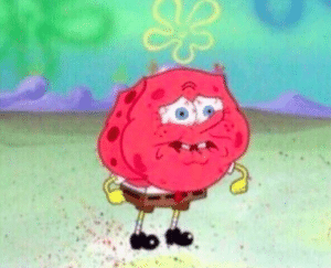 Spongebob red face Angry meme template