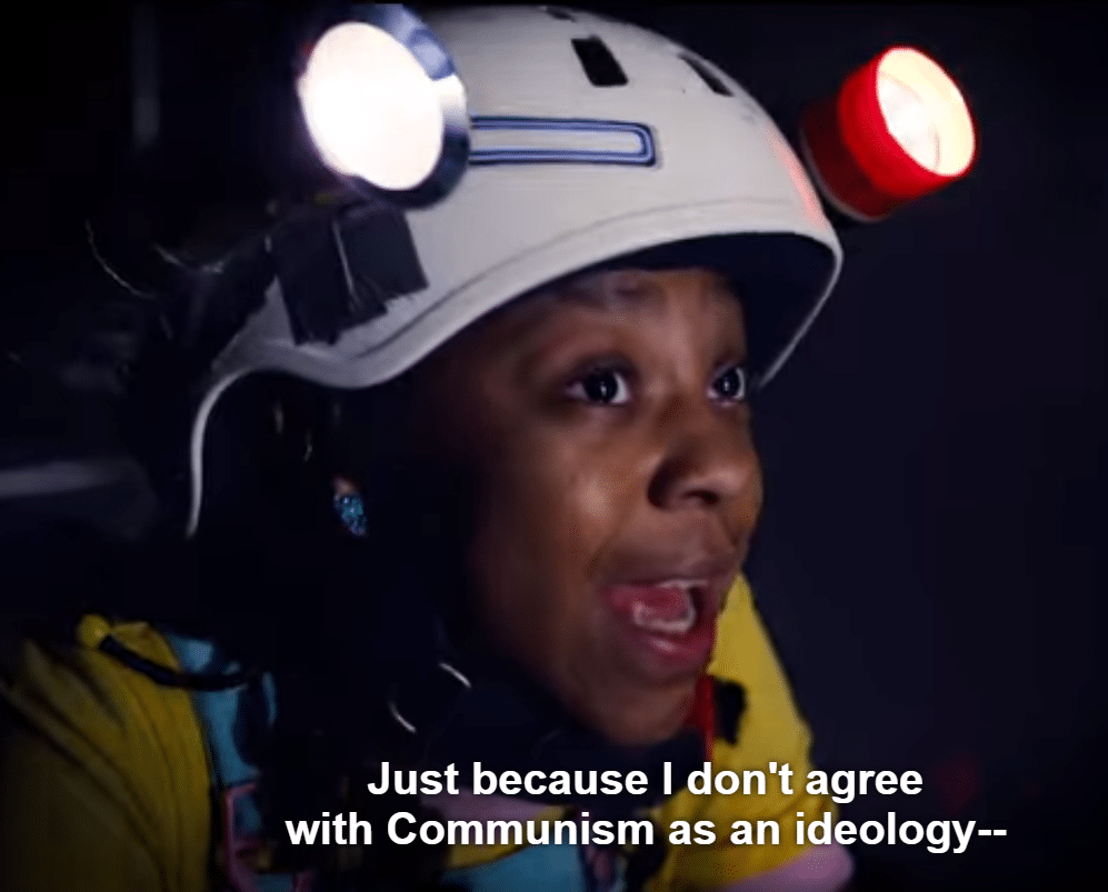Just because I dont believe in communism as an ideology  meme template blank Stranger Things, black girl