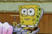 Spongebob big eyes in class Spongebob meme template