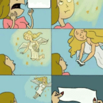 Angel Bringing Message to girl (blank comic)  meme template blank