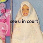 See u in court barbie  meme template blank