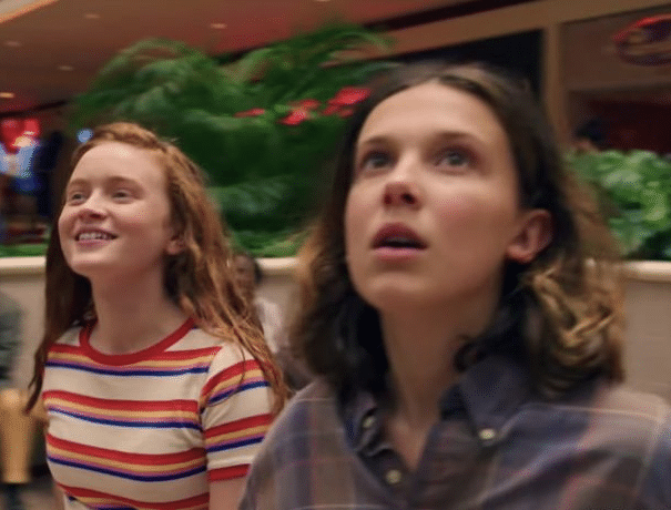 Showing Eleven the mall  meme template blank Stranger Things, amazement