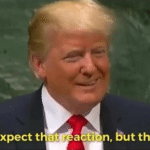 Trump 'Didnt expect that reaction but okay'  meme template blank