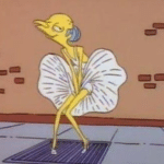 Mr Burns Marilyn Monroe Simpsons meme template blank shy