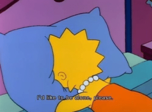 ‘Id like to be alone please’ Simpsons meme template