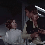Leia 'You came in that thing?' Star Wars meme template blank