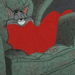 Tom Cat Cozy on a Chair  meme template blank comfortable