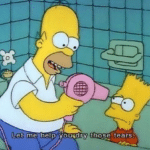 Let me help you dry those tears Simpsons meme template blank