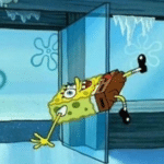 Spongebob slipping on ice  meme template blank