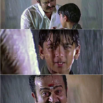Dad talking to son in rain  meme template blank Desi