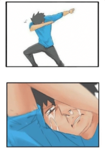 Dabbing and crying (blank template) Dabbing meme template