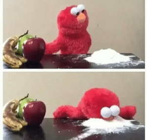 Elmo Snorting Cocaine Elmo meme template
