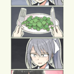 Eating clovers (blank template)  meme template blank Anime, vertical, fine dining