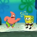 Patrick pointing at Spongebob Spongebob meme template blank