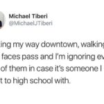 depression-memes depression text: e Michael Tiberi @MichaelJTiberi Making my way downtown, walking fast, faces pass and I