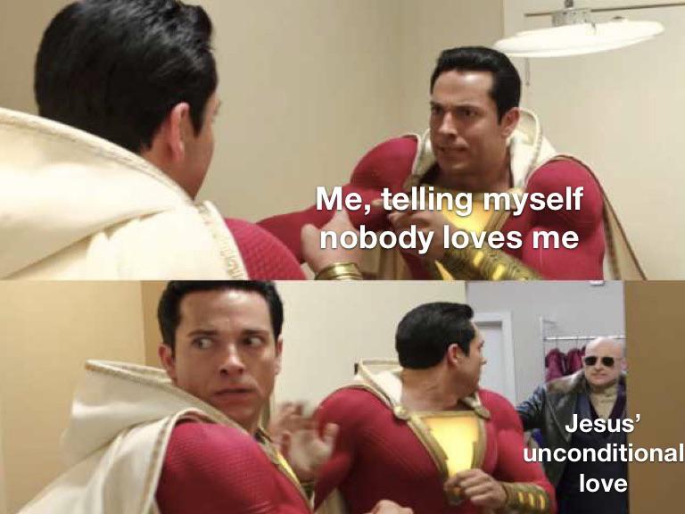 christian christian-memes christian text: self body Yes me unconditional love 