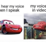 other-memes cute text: How I hear my voice when I speak my voice in video  cute