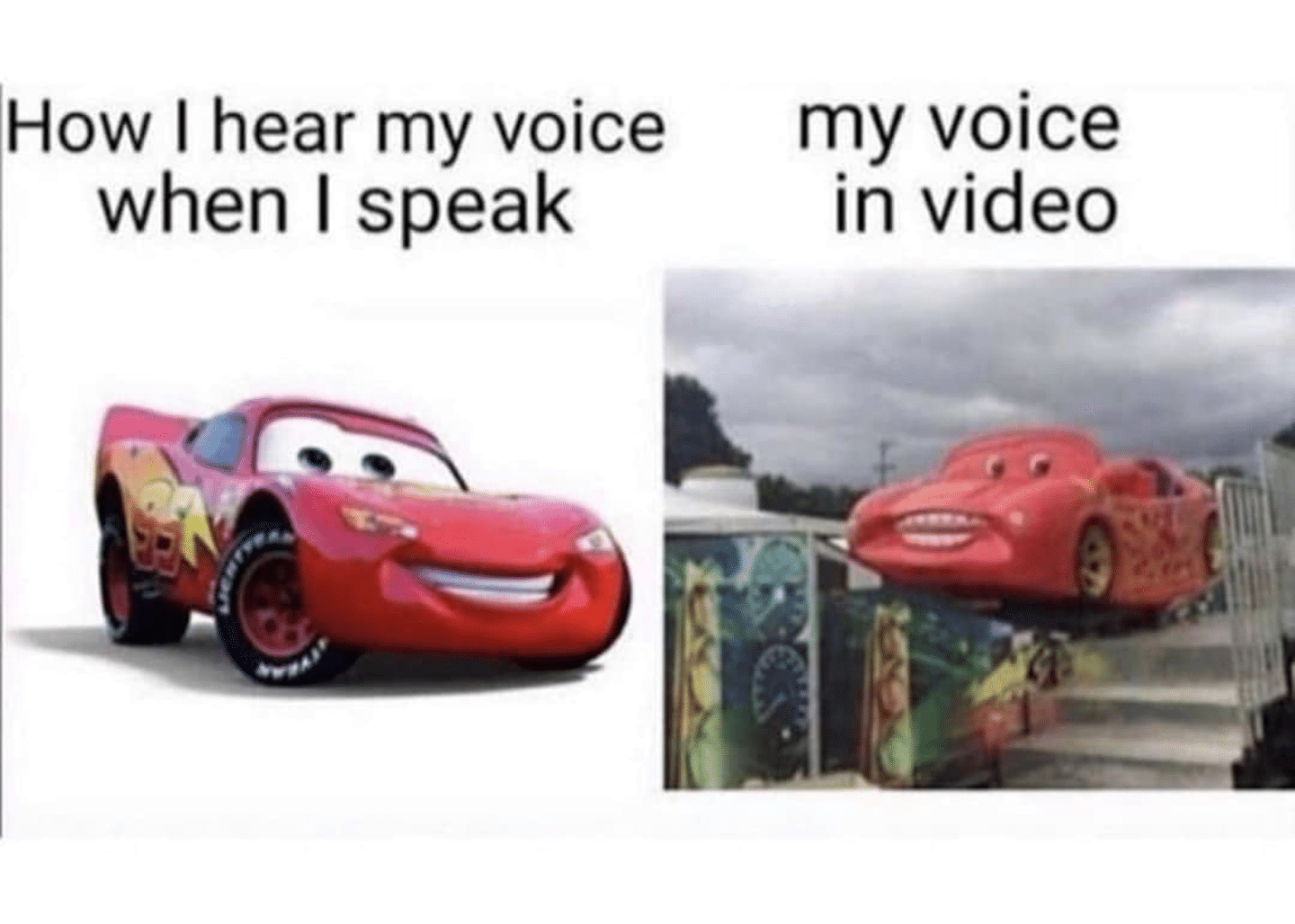 cute other-memes cute text: How I hear my voice when I speak my voice in video 