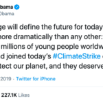wholesome-memes black text: 0 Barack Obama @BarackObama One challenge will define the future for today