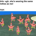 spongebob-memes spongebob text: Girls: ugh, she