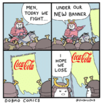 water-memes thanos text: MEN, TODAY WE GHT... oqmo comics UNDER ouR NEW BRNNER @D09mo 009  thanos