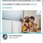 depression-memes depression text: New York Post O YORK @nypost POST Millennial dads have pathetic DIY skills compared to baby boomers trib.al/ eHmcS15 Your Ghost Host @DisneyCPT Maybe, but at least I have the emotional capacity to tell my daughter I love her.  depression