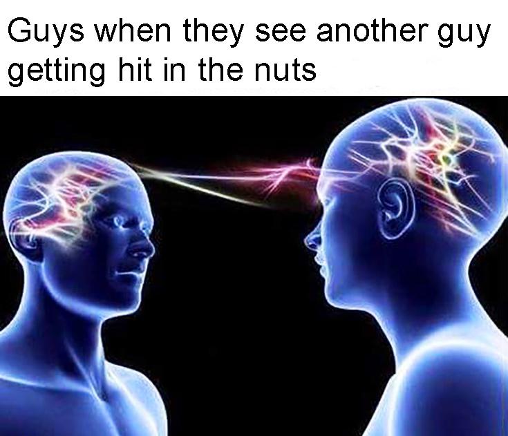 Dank Meme dank-memes cute text: Guys when they see another guy getting hit in the nuts 