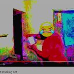 deep-fried-memes deep-fried text: Nigga got caught smoking pot.  deep-fried
