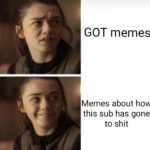 game-of-thrones-memes game-of-thrones text: GOT memes Memes about how this sub has gone to shit  game-of-thrones