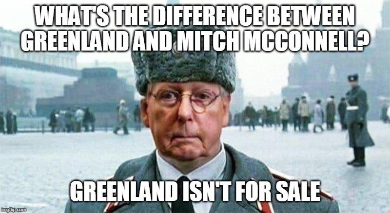 political political-memes political text: WHAT'S THE DIFFERENCE •GREENLAND AWMITCH MCCONNELL? 
