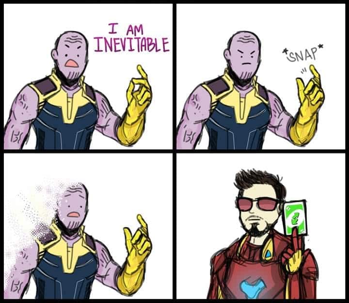 thanos avengers-memes thanos text: 工 AM , 工 NEVIIAbLE 