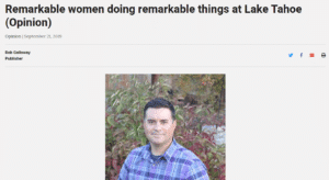 feminine-memes women text: Remarkable women doing remarkable things at Lake Tahoe (Opinion) Opinion I September 21, 2019 Rob Galloway Publisher