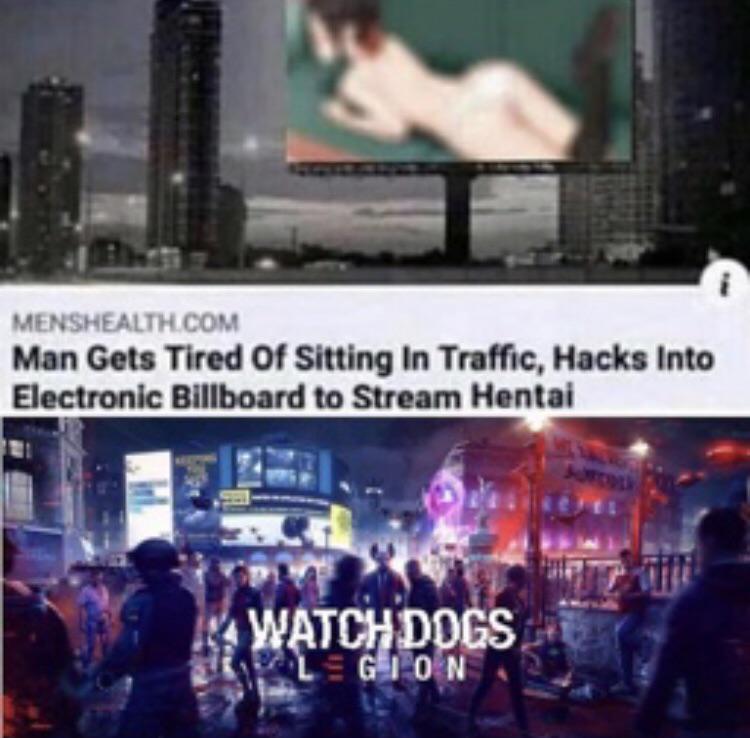 cute other-memes cute text: MENSHEALtH COM Man Gets Tired Of Sitting In Tramc, Hacks Into Electronic Billboard to Stream Hentai 