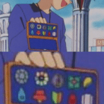 Gary holding badges (extended) anime meme template blank Pokemon, anime, Gary, badges