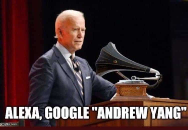 biden yang-memes biden text: GOOGLE 