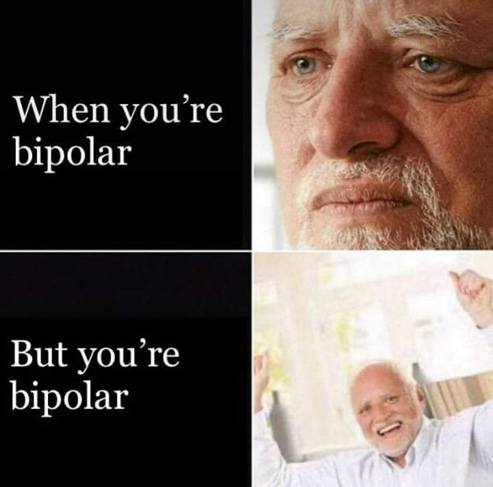 depression depression-memes depression text: When you're bipolar But you're bipolar 