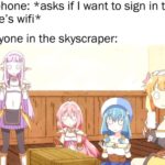 anime-memes anime text: My phone: *asks if I want to sign in to the plane
