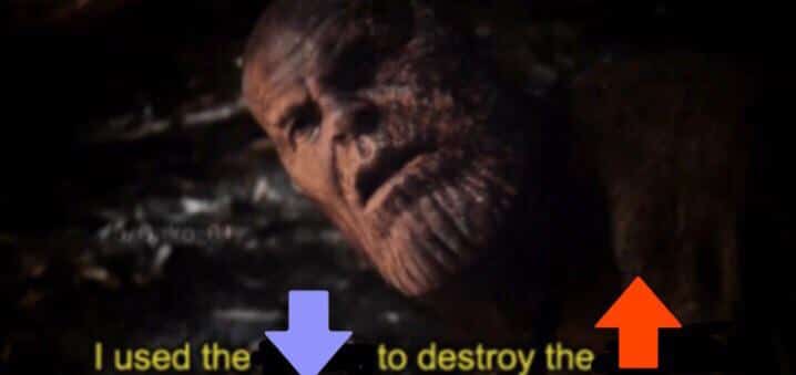 thanos avengers-memes thanos text: I used the' to destroy the 
